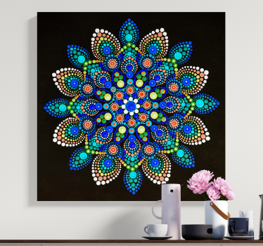 Mandala šarene točkice mandala ispis zidne umjetnosti - TenStickers