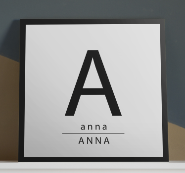 Minimalistička slova slovo platno zidna umjetnost - TenStickers