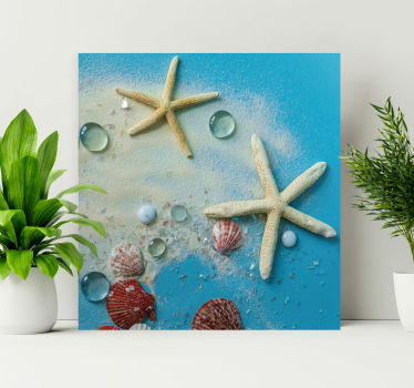 Morske zvijezde na šarenom pijesku 3d slike platna - TenStickers