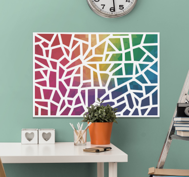 Mosaico de colores foto mozaik platno - TenStickers