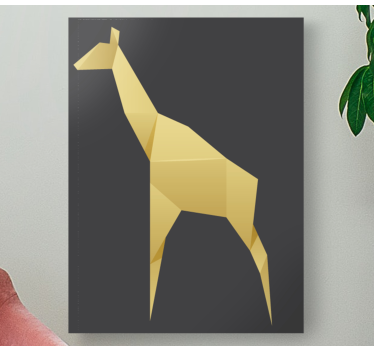 Origami žirafa životinjsko platno - TenStickers