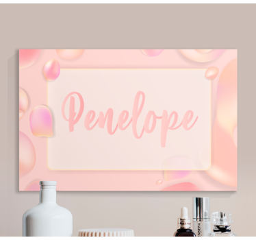 Personalizirane slike na platnu elegantno prikazivanje imena - TenStickers
