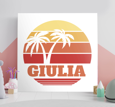Personalizirane slike na platnu sunset palms - TenStickers