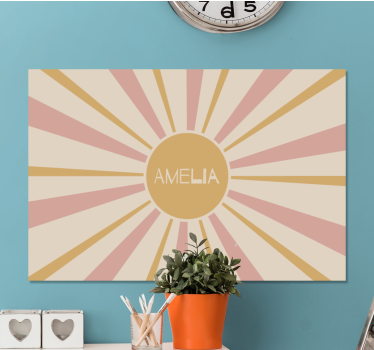 Slika na platnu abc i slova amelia sunburst dizajn - TenStickers
