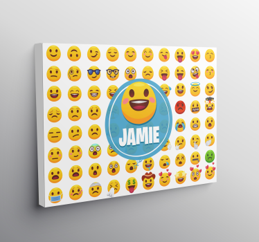 Slika na platnu abc i slova zbirka izraza emotikona - TenStickers