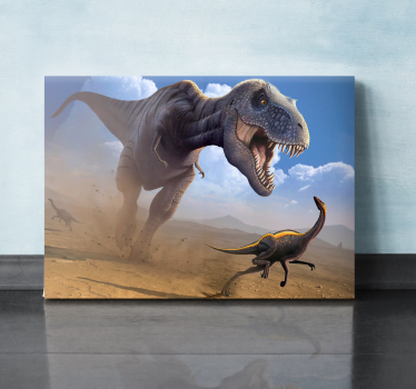 Slika na platnu dinosauri lov na t-rexa - TenStickers