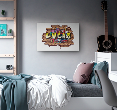 Slika na platnu dječja spavaća soba originalni graffiti po narudž - TenStickers