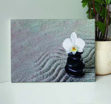 Slika na platnu dnevna soba zen kamenje - TenStickers