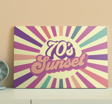 Slika na platnu drugi tekst retro grafika zalaska sunca - TenStickers
