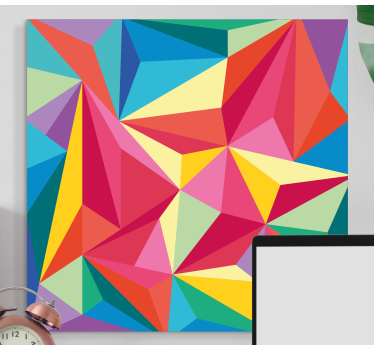 Slika na platnu geometrijski šareni uzorak trokuta - TenStickers