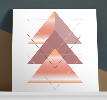 Slika na platnu geometrijski spajanje geometrijskog trokuta - TenStickers