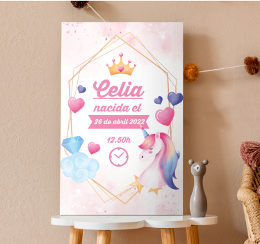 Slika na platnu jednorog celijin čarobni trenutak - TenStickers