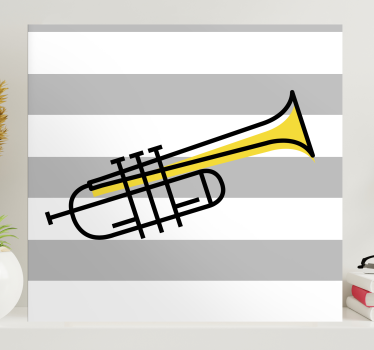 Slika na platnu muzika truba s prugama - TenStickers