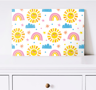 Slika na platnu narod veselo sunce duge - TenStickers