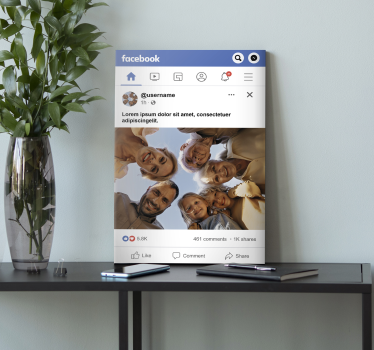 Personalizirane slike na platnu facebook ekran - TenStickers