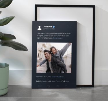 Personalizirane slike na platnu x twitter zaslon - TenStickers