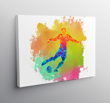 Slika na platnu sport dinamična nogometna akcija - TenStickers