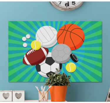 Slika na platnu sport razne sportske lopte - TenStickers