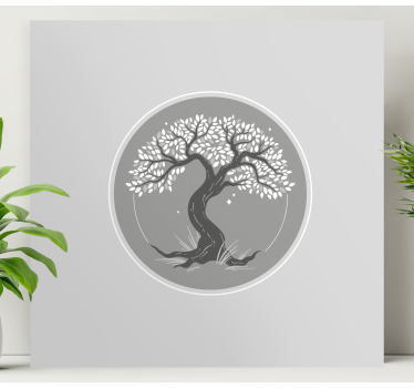 Slika na platnu stabla stilizirana silueta drveta - TenStickers