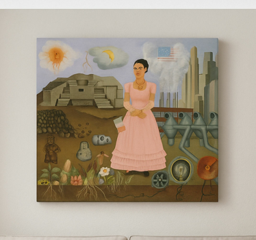 Slika na platnu umjetnost frida khalo na granici - TenStickers