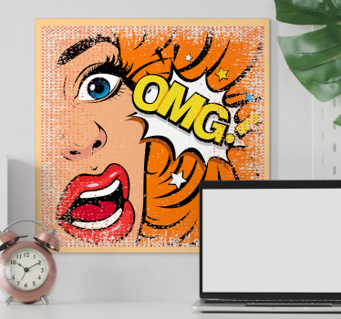 Pop art lice umjetnost na platnu - TenStickers