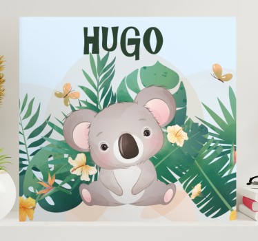 Slatka koala za dječaka s prilagodljivim otiscima na platnu - TenStickers
