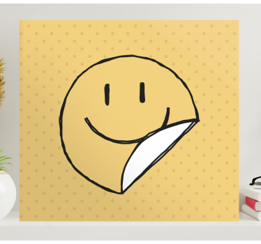Slika na platnu abc i slova s emotikonom nasmijanog lica - TenStickers