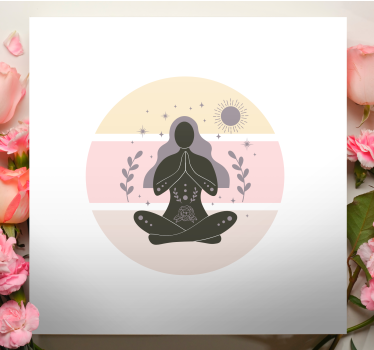 Slika na platnu buda u meditativnoj pozi - TenStickers