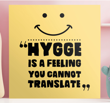 Slika na platnu citati hygge je osjećaj - TenStickers