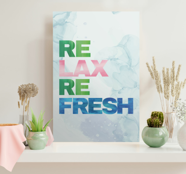Slika na platnu citati opuštanje osvježenje inspiracija - TenStickers