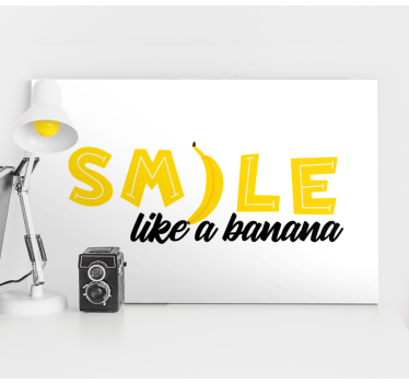Slika na platnu citati smile kao banana - TenStickers