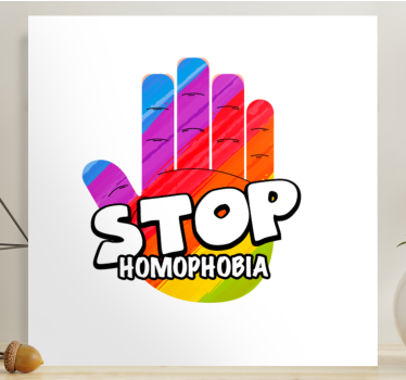 Slika na platnu citati stop homofobiji - TenStickers