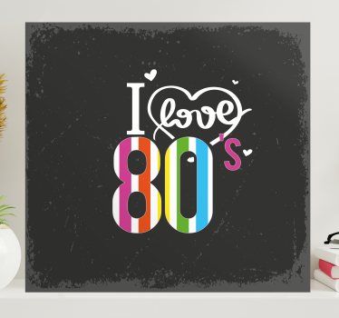 Slika na platnu citati volim 80-e - TenStickers