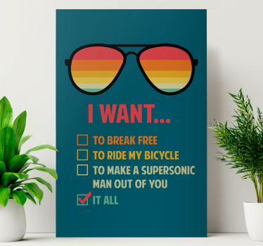 Slika na platnu citati Želim motivaciju - TenStickers