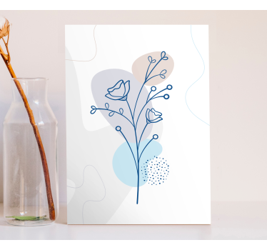 Slika na platnu cvijeće i biljke floralni obris kompozicija - TenStickers