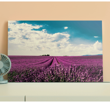 Slika na platnu cvijeće i biljke lavanda u polju - TenStickers