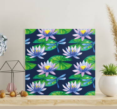 Slika na platnu cvijeće i biljke lotus i zmajevi - TenStickers