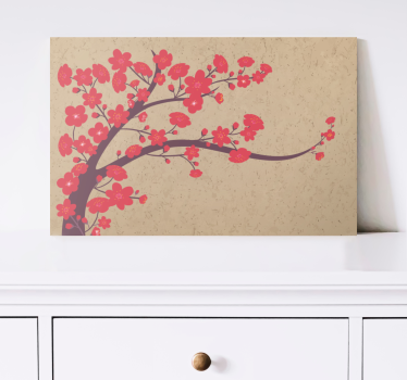 Slika na platnu cvijeće i biljke sakura grana - TenStickers