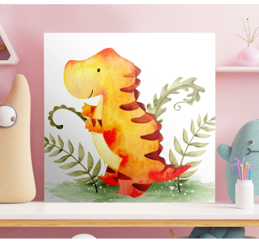 Slika na platnu dinosauri Šarmantni mali dinosaur - TenStickers
