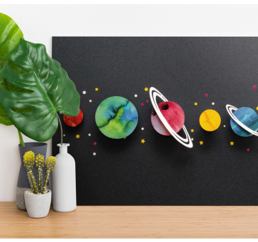 Slika na platnu dinosauri svemirski planetarni sustav - TenStickers