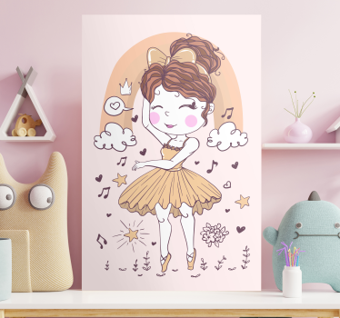 Slika na platnu djeca radosna balerina - TenStickers