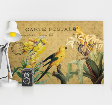 Slika na platnu elegantan vintage ptičji razglednica - TenStickers