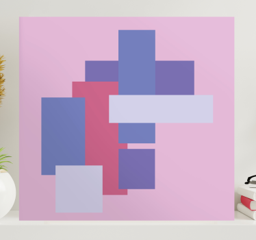 Slika na platnu geometrijski apstraktna blok kompozicija - TenStickers