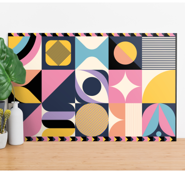 Slika na platnu geometrijski kolaž oblika - TenStickers