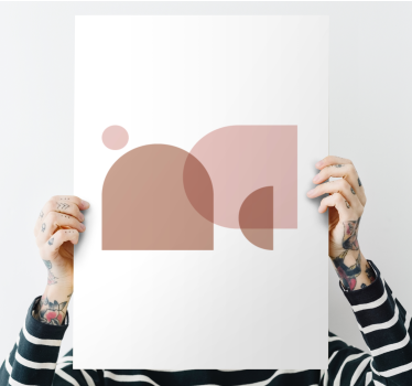 Slika na platnu geometrijski minimalističke apstraktne forme - TenStickers