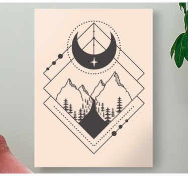 Slika na platnu geometrijski planinski simbol - TenStickers