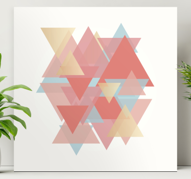 Slika na platnu geometrijski preklapajući trokuti - TenStickers