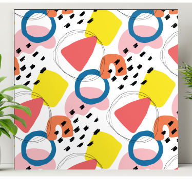 Slika na platnu geometrijski šarene apstraktne forme - TenStickers