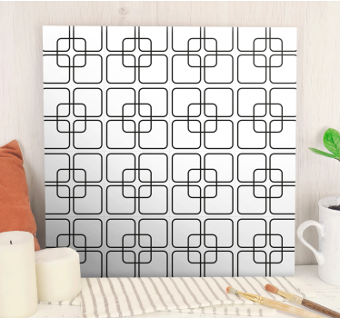 Slika na platnu geometrijski složeni kvadratni uzorak - TenStickers
