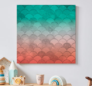 Slika na platnu geometrijski valoviti uzorak - TenStickers